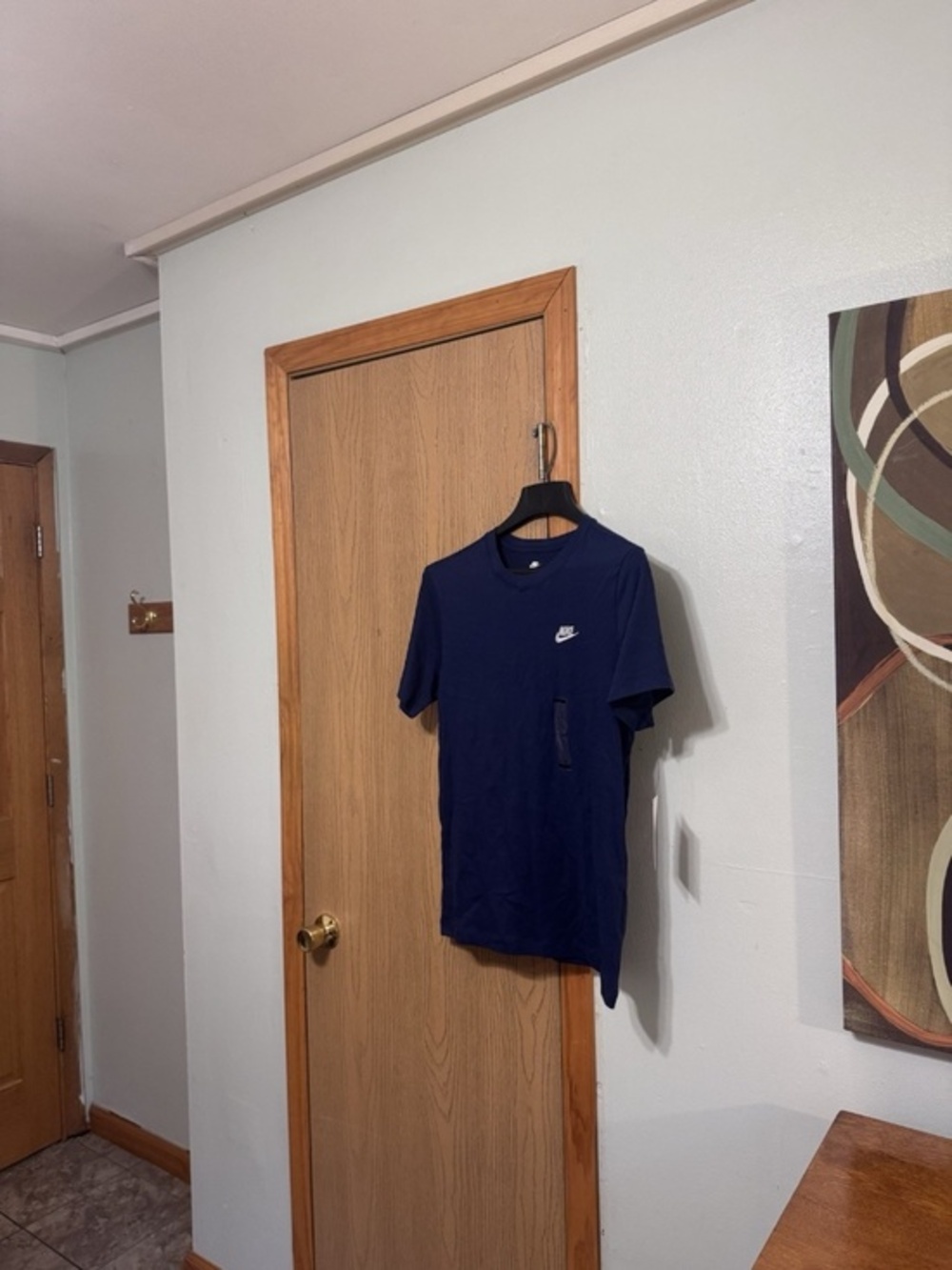 Nike NWT Small Solid Blue 100% Cotton Crewneck Short Sleeve T-Shirt